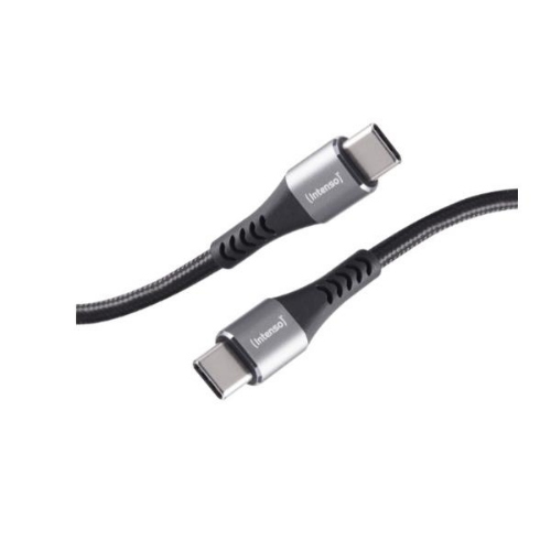 INTENSO CAVO INTRECCIATO DATI RICARICA USB-C MASCHIO MASCHIO 1000 W 5A Quick Charge 3.0 2 MT NERO