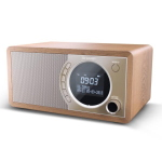 SHARP DR450 RADIO DIGITALE DAB/DAB+/FM CON RDS BLUETOOTH 4.2 20 STAZIONI MEMORIZZABILI SVEGLIA DISPLAY LCD DESIGN RETRO' MARRONE