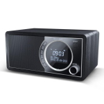 SHARP DR450 RADIO DIGITALE DAB/DAB+/FM CON RDS BLUETOOTH 4.2 20 STAZIONI MEMORIZZABILI SVEGLIA DISPLAY LCD DESIGN RETRO' NERO