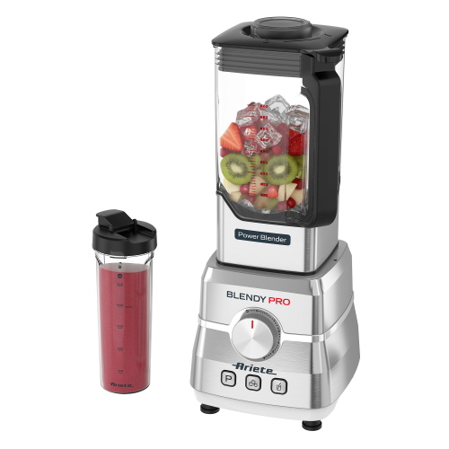 ARIETE 577/40 BLENDY PRO FRULLATORE PROFESSIONALE 1.500 W 6 LAME 2 LT TAZZA DA VIAGGIO 500ML 3 PROGRAMMI FUNZIONE TRITAGHIAGGIO PIEDINI ANTISCIVOLO ACCIAIO