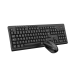 ATLANTIS P013-AX290B-IT KIT TASTIERA + MOUSE WIRELESS AX290 MULTIMEDIALE 10 TASTI TASTO AI COPILOT LAYOUT ITALIANO NERO