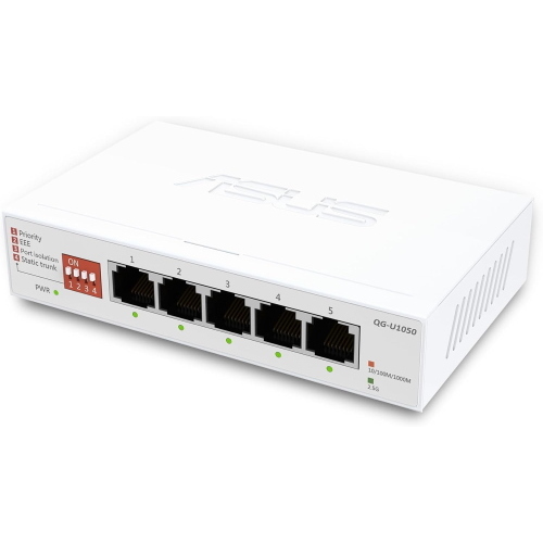 ASUS QG-U1050 SWITCH NON GESTITO 5 PORTE 2.5G (100/1000/2500) DESKTOP BIANCO