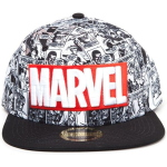 DIFUZED MARVEL SNAPBACK CLASSICO CAPPELLO CON LOGO ROSSO E BIANCO