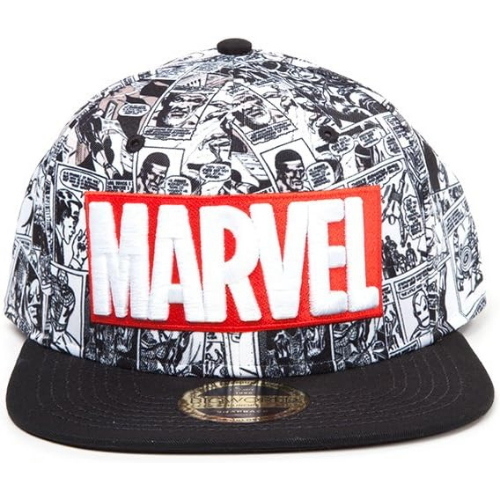 DIFUZED MARVEL SNAPBACK CLASSICO CAPPELLO CON LOGO ROSSO E BIANCO