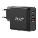 ACER PD FAST CHARGE CARICABATTERIE DA RETE GaN 67 W PD CHARGER 2 x USB-C 1 x USB-A INCLUSO CAVO USB-C 2 MT NERO