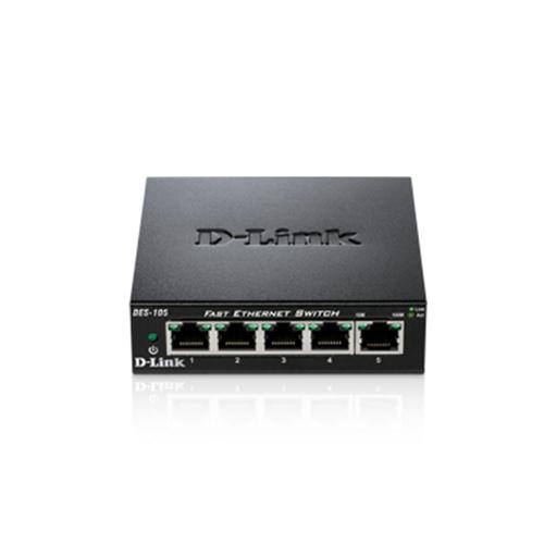 D-LINK DES-105 SWITCH 5 LAN RJ-45 10/100Mbps NERO