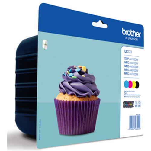 BROTHER MULTIPACK LC-123VALBP CARTUCCIA NERO + GIALLO + CIANO + MAGENTA 