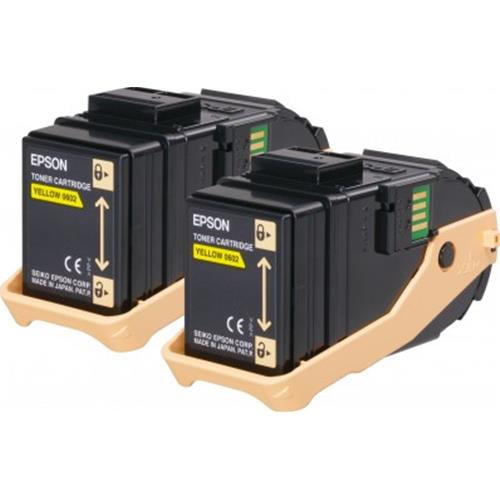 EPSON C13S050606 2 X TONER GIALLO PER AL-C9300D2TN/AL-C9300D3TNC/AL-C9300DN/AL-C9300DTN/AL-C9300N/AL-C9300TN GARANZIA ITALIA (C13S050606)