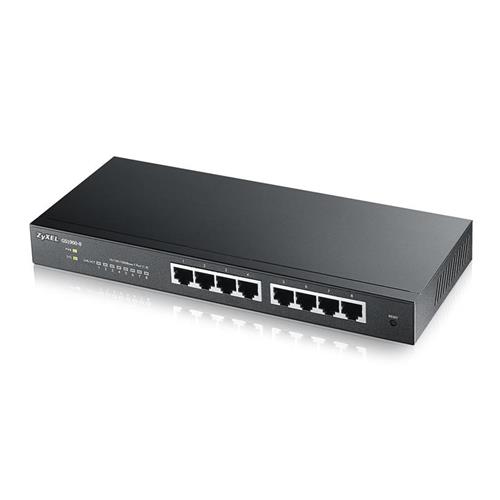 ZYXEL ZYXGS-1900-8 SWITCH 8 PORTE LAN RJ-45 10/100/1000 BLACK GARANZIA ITALIA