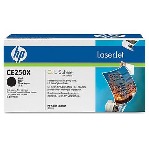 HP 504X TONER NERO PER COLOR LASERJET CP3525X-CP3525DN-CP3525N-CM3530 MFP-CM3530FS MFP-CM3530 MFP GARANZIA ITALIA (CE250X)