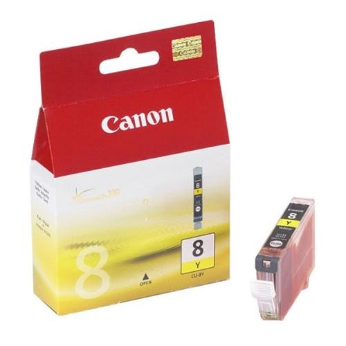 CANON CLI-8Y SERBATOIO GIALLO PER PIXMA IP4200-IP4500-IP5200-IP5200R-MP500-MP800-MP530-MP800R-MP830-IP6600D-IP4300-IP5300-IP6700D-PRO9000-MP600-MP610-MP970-MX850 (0623B001)