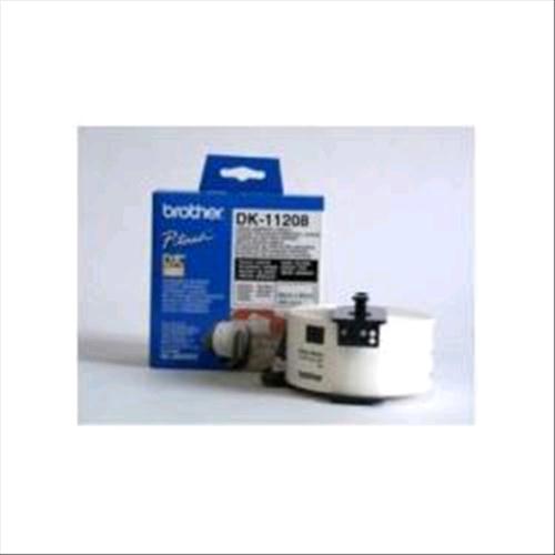 BROTHER DK-11208 CONFEZIONE 400 ETICHETTE INDIRIZZI ADESIVE 90x38 MM COLORE BIANCO FINITURA LUCIDA
