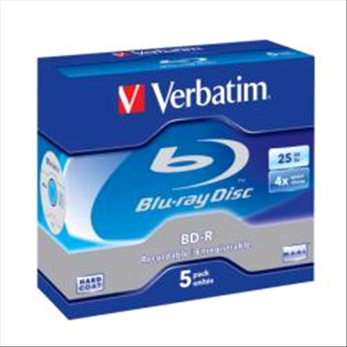 VERBATIM 43715 5 x BD-R 25GB CONFEZIONE JEWEL CASE