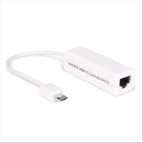 HAMLET HNUMF100 ADATTATORE MICRO USB RJ-45 10/100 Mbps COMPATIBILE ANDROID 4.0 O SUPERIORE COLORE BIANCO