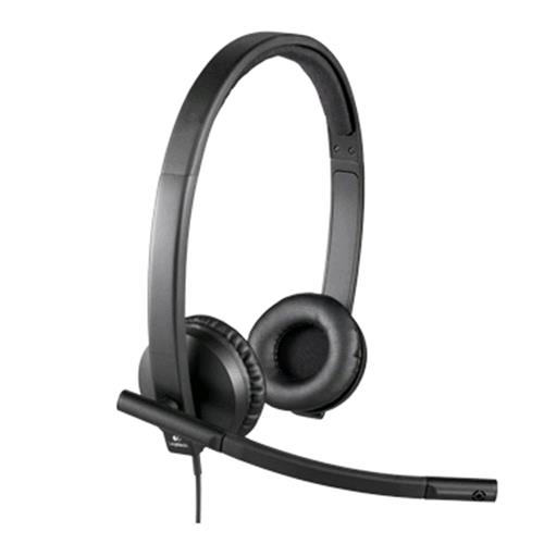 LOGITECH H570E STEREO CUFFIE CON MICROFONO CAVO 1MT CONNETTORE USB COLORE NERO