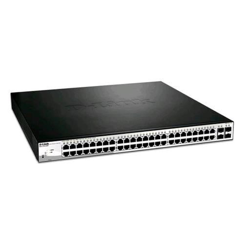 D-LINK DGS-1210-52MP SWITCH GESTITO 8 x 10/100/1000 (PoE+) + 40 x 10/100/1000 (PoE) + 4 x SFP PoE+ (370 W) MONTABILE SU RACK
