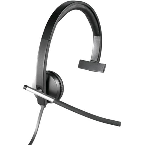 LOGITECH H650E MONO CUFFIA MONOAURALE CON MICROFONO CAVO 2.2MT CONNETTORE USB COLORE NERO