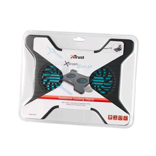 TRUST 17805 STAND PER NOTEBOOK MAX 16" CON DOPPIA VENTOLA DI RAFFREDDAMENTO COLORE NERO