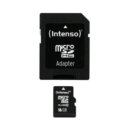 INTENSO 3413470 SCHEDA MICRO SD HC 16GB CLASSE 10 CON ADATTATORE SD