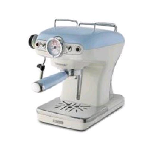 ARIETE VINTAGE 1389 MACCHINA CAFFE' ESPRESSO 900W SERBATOIO 0.9LT PRESSIONE 15 BAR COLORE BIANCO/AZZURRO