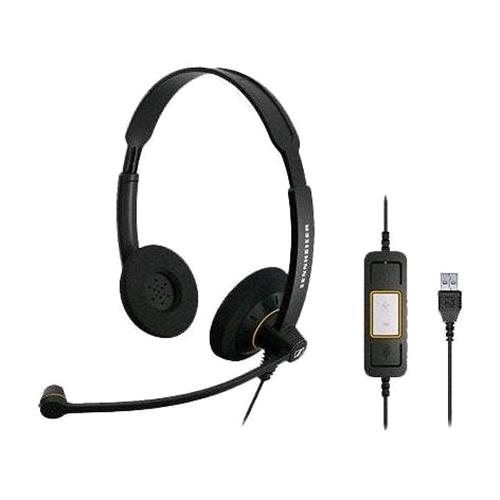 SENNHEISER IMPACT SC 60 USB ML CUFFIE AD ARCHETTO CON MICROFONO COLORE NERO