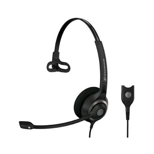 SENNHEISER SC 230 CUFFIA MONOAURALE CON MICROFONO CAVO 1MT INTERFACCIA EASY DISCONNECT COLORE NERO/SILVER