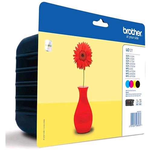 BROTHER MULTIPACK LC-121VALBP 4 CARTUCCIA INK-JET 