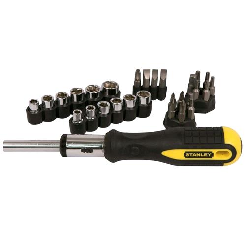 BLACK AND DECKER STANLEY 0-54-925 SET PORTAINSERTI CON 27 INSERTI VARI COLORE GIALLO/NERO